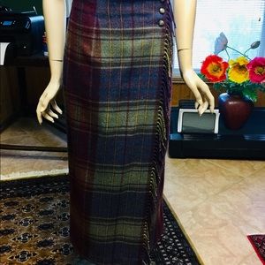 Ralph Lauren wool plaid skirt size 10
